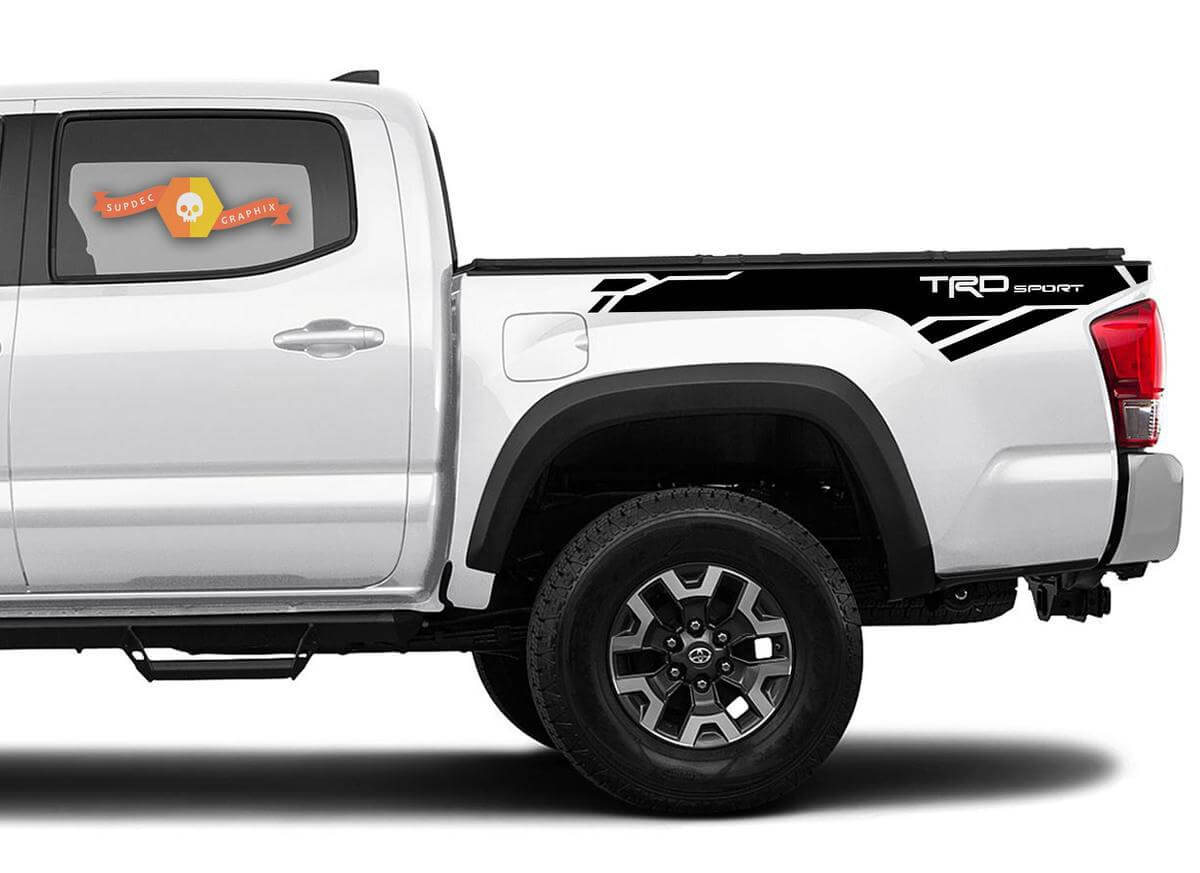 TRD Sportstijl Vinyl Decals Kit voor de Zijkant van de Bak voor Toyota Tacoma 2016-2020