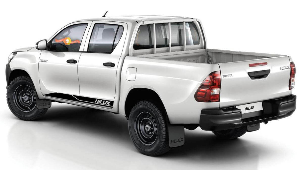 2X Toyota Hilux side skirt Vinyl Decals grafische rally sticker -1

