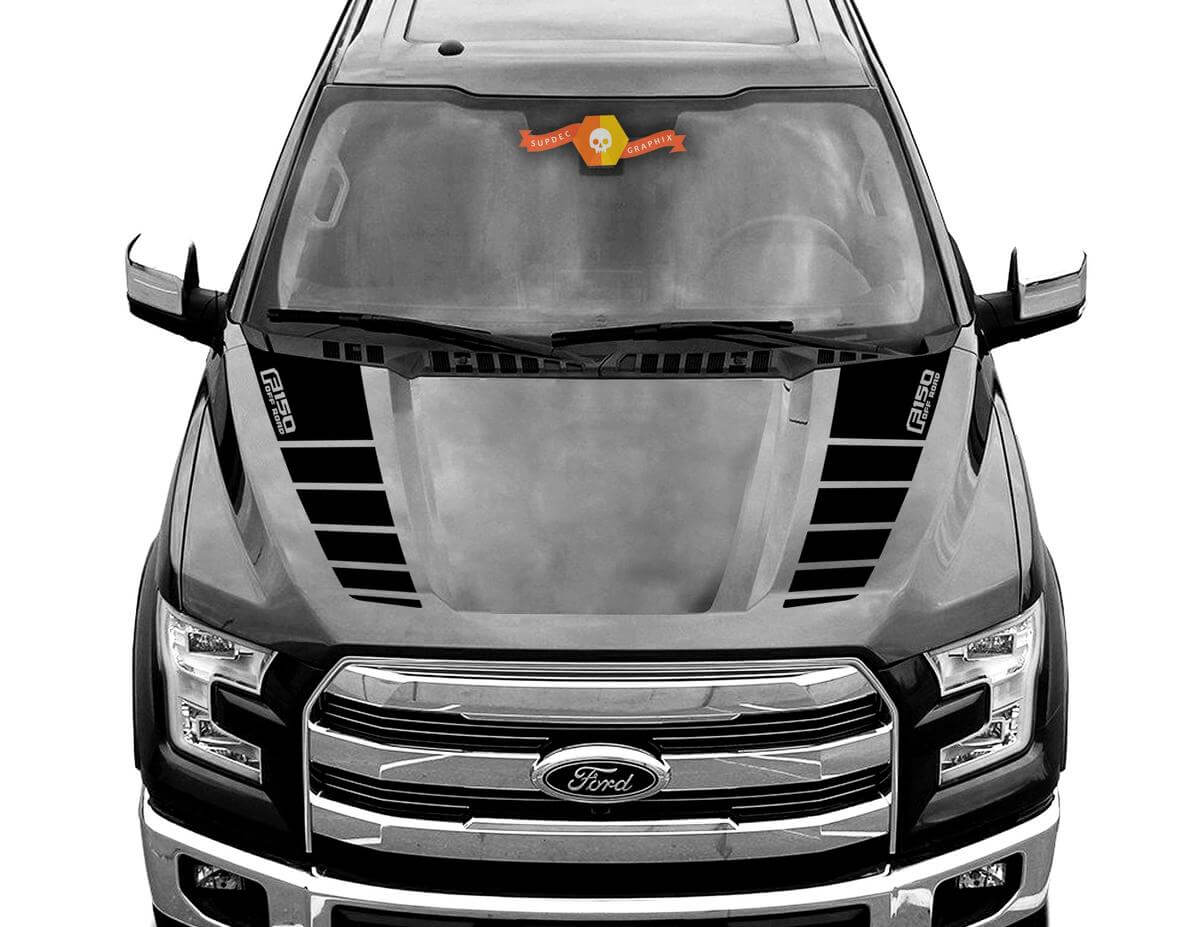 FORD F-150 Raptor Off-road Hood Graphics 2015 2019 Ford Racing Stripe Stickers Stickers
