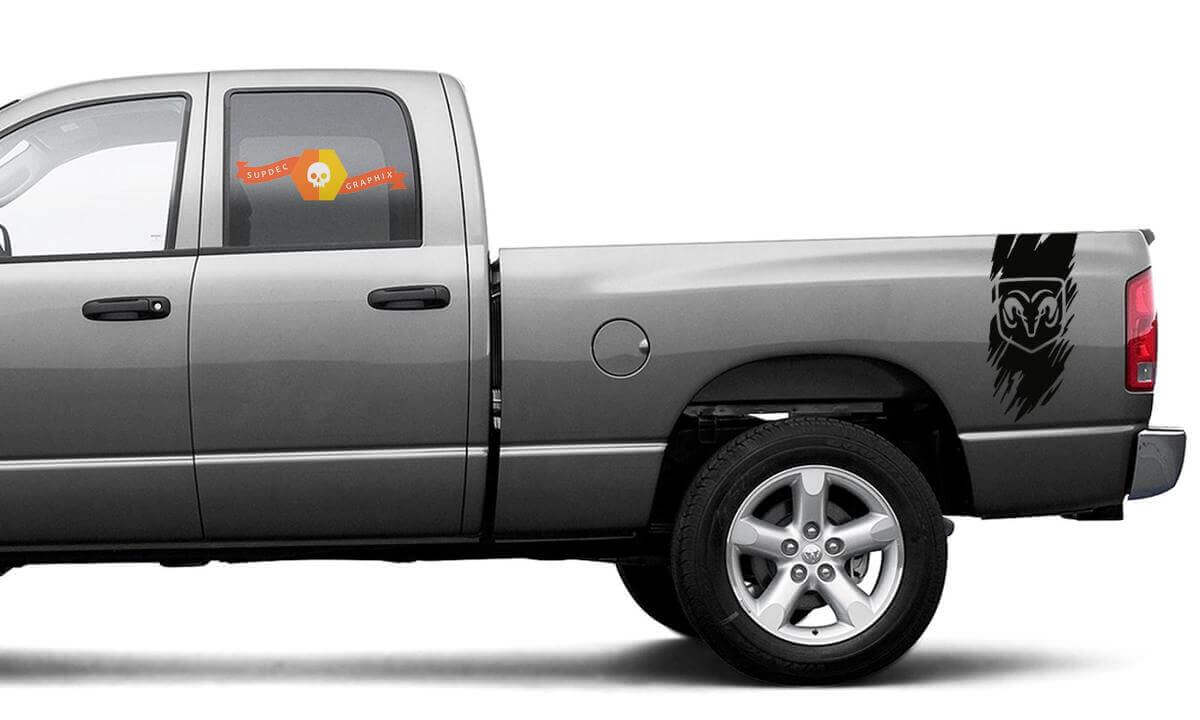 Versleten Achterzijde Strepen Vinyl Sticker voor Dodge Ram 1500 2500 3500