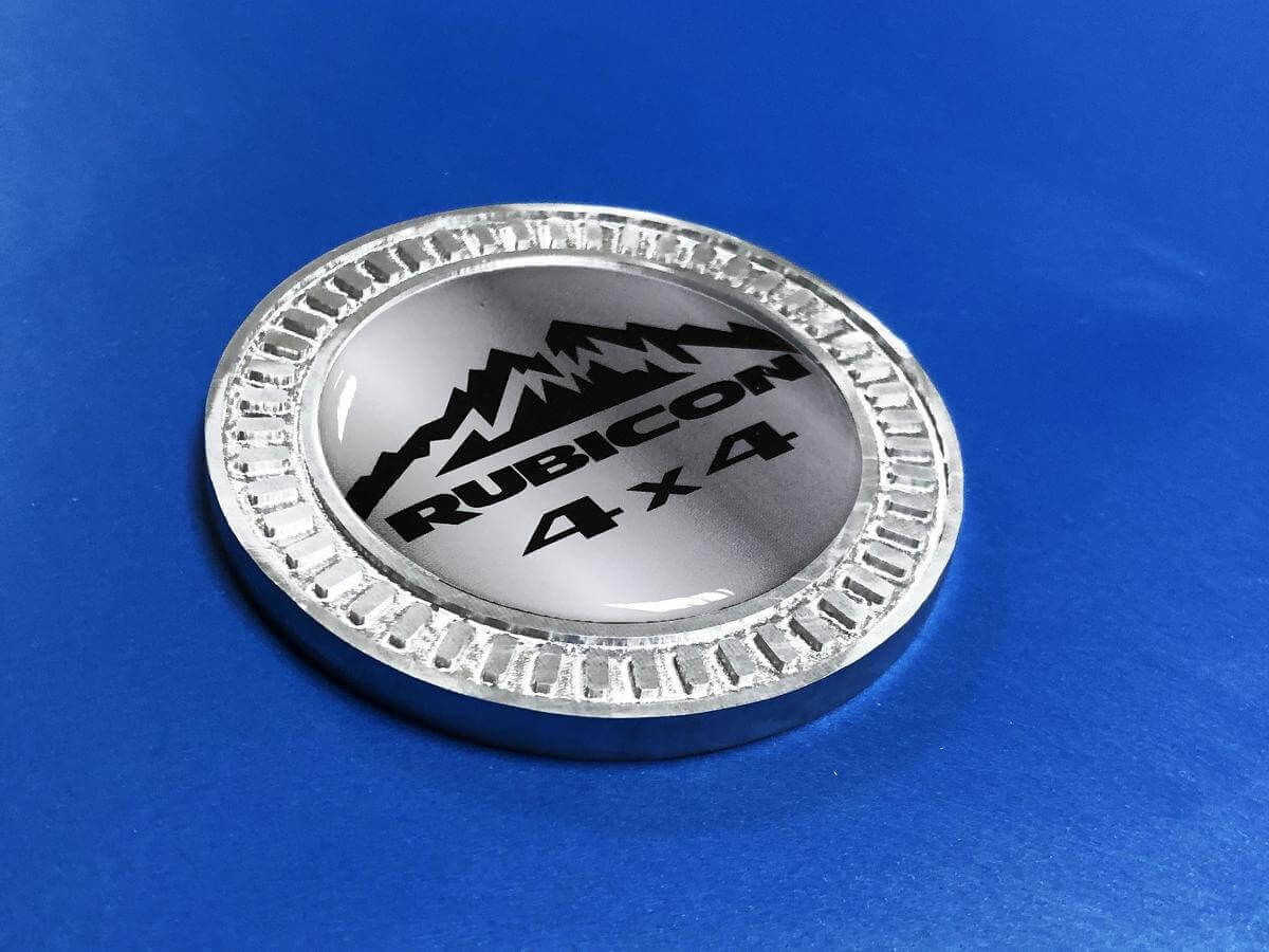 Mountains Rubicon 4x4 metalen aluminium portierembleem vinylsticker voor Jeep Wrangler