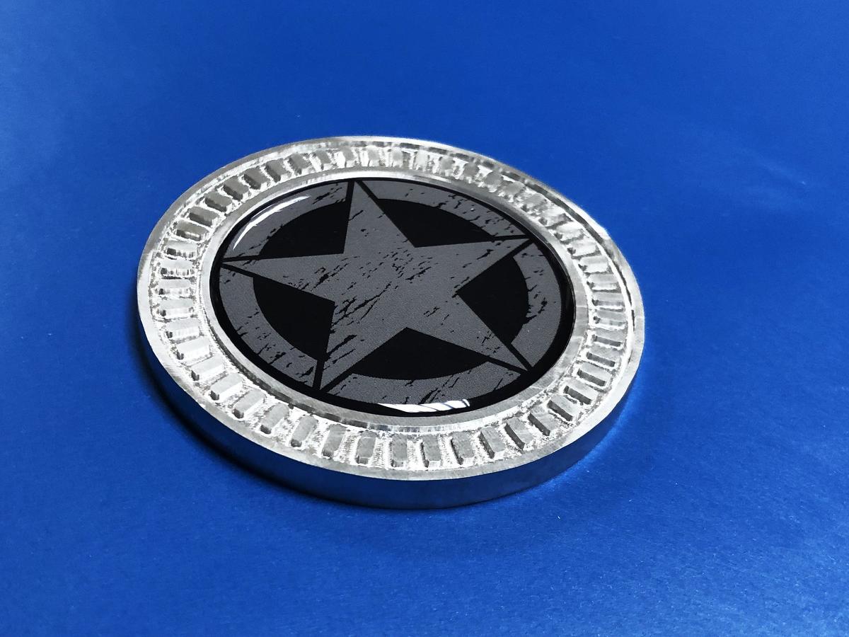 3D Badge Militaire Ster Metalen Aluminium Bed Side Emblem Voor Jeep Wrangler JL JK YJ TJ
