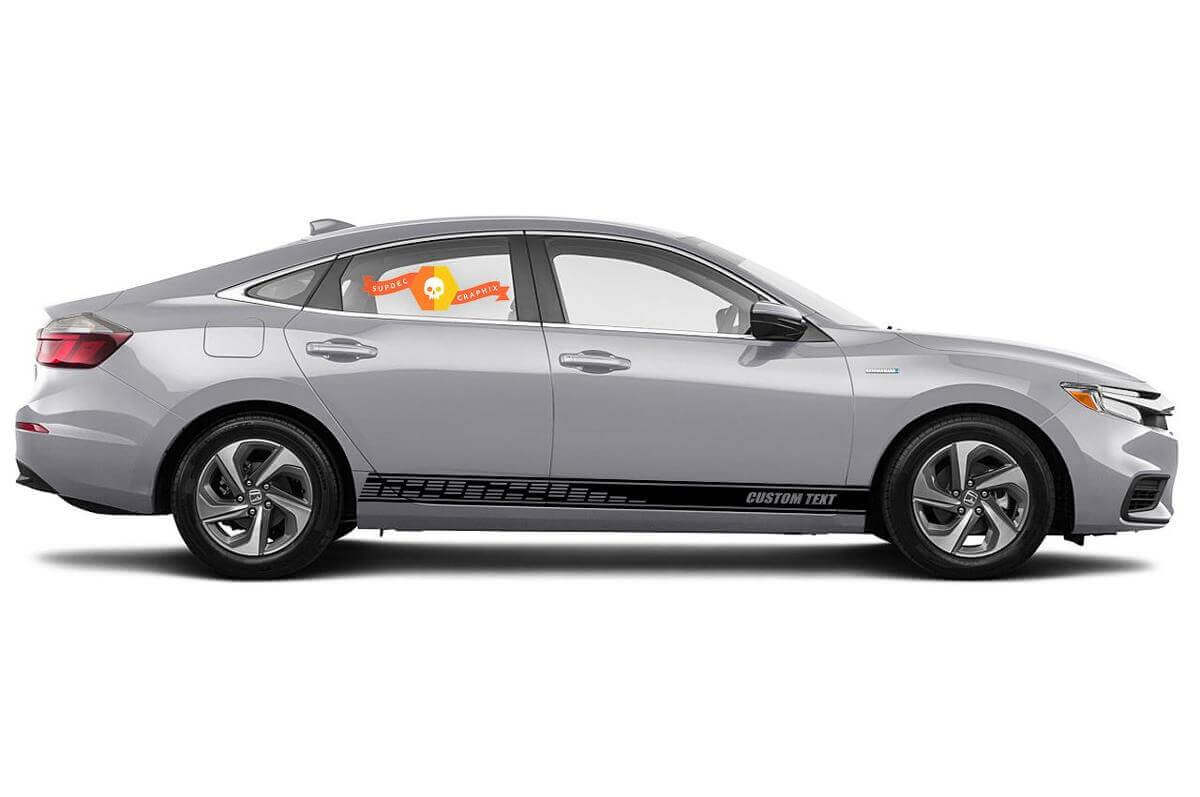 Racing rocker panel strepen vinyl stickers stickers voor 1999-2019 Honda Insight EX stijl #2
