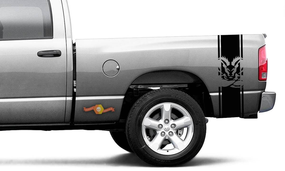 Dodge Ram 1500 2500 3500 Sticker Sticker Vinyl Graphic Bed Side Stripes Bad Ram

