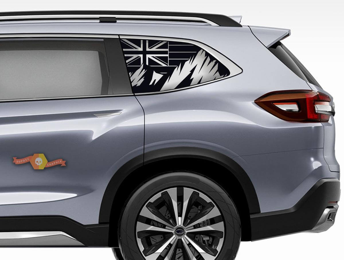 Suba Ascent Forester Hardtop USA vlag bergen vlag Hawaii voorruit sticker sticker JKU JLU 2007-2019 of Tacoma 4Runner Tundra Dodge Challenger Charger Wrangler Rubicon - 101
