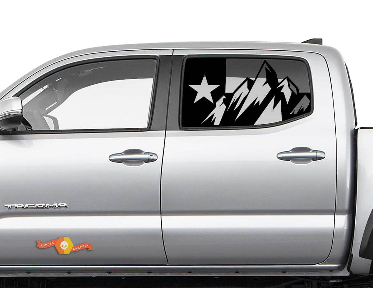 Vlag Texas Mountains Side Decal Stickers voor Toyota Tacoma 4Runner Tundra
