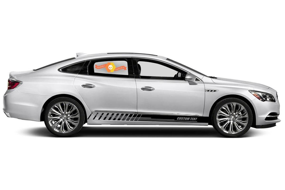 Racing rocker panel strepen vinyl stickers stickers voor Buick LaCrosse Essence
