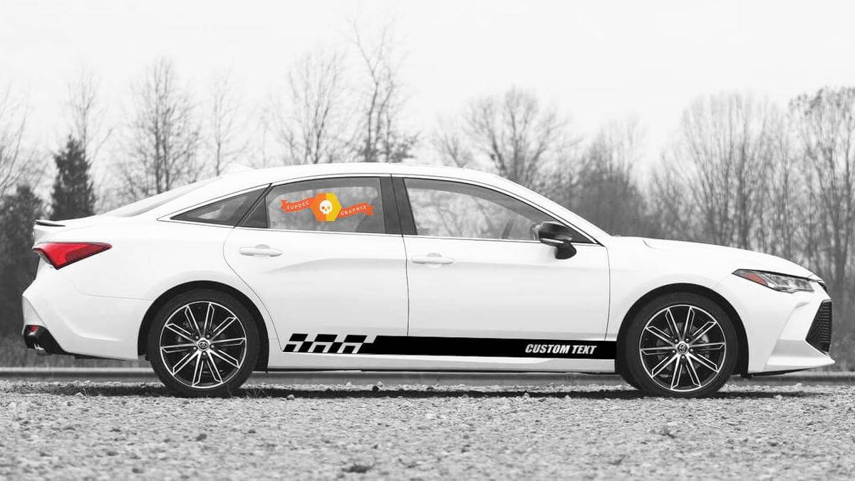Racing rocker panel strepen vinyl stickers stickers voor Toyota Avalon
