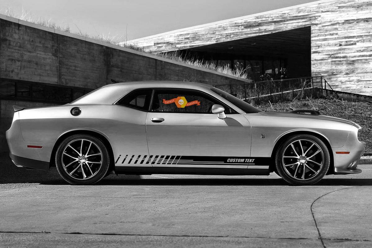 Racing rocker paneel strepen vinyl stickers stickers voor Dodge Challenger
