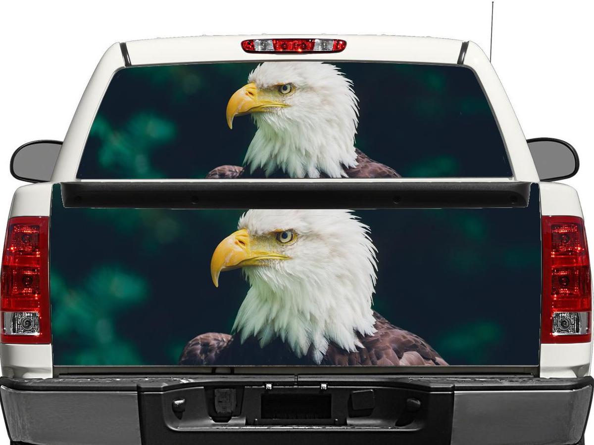 Amerikaanse kale adelaar achterruit of achterklep sticker sticker pick-up SUV-auto