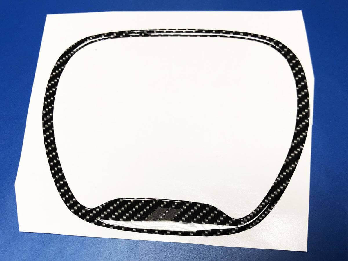 Carbon stijl stuurwiel sierlijst ring bolvormige sticker voor Dodge