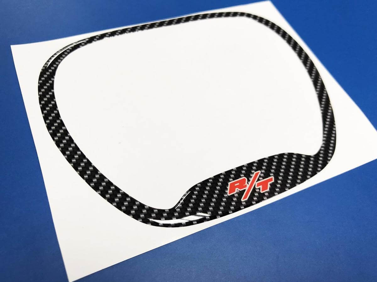 R/T Stuurwiel Afdekring Bolvormige Decal voor Dodge Challenger en Charger
