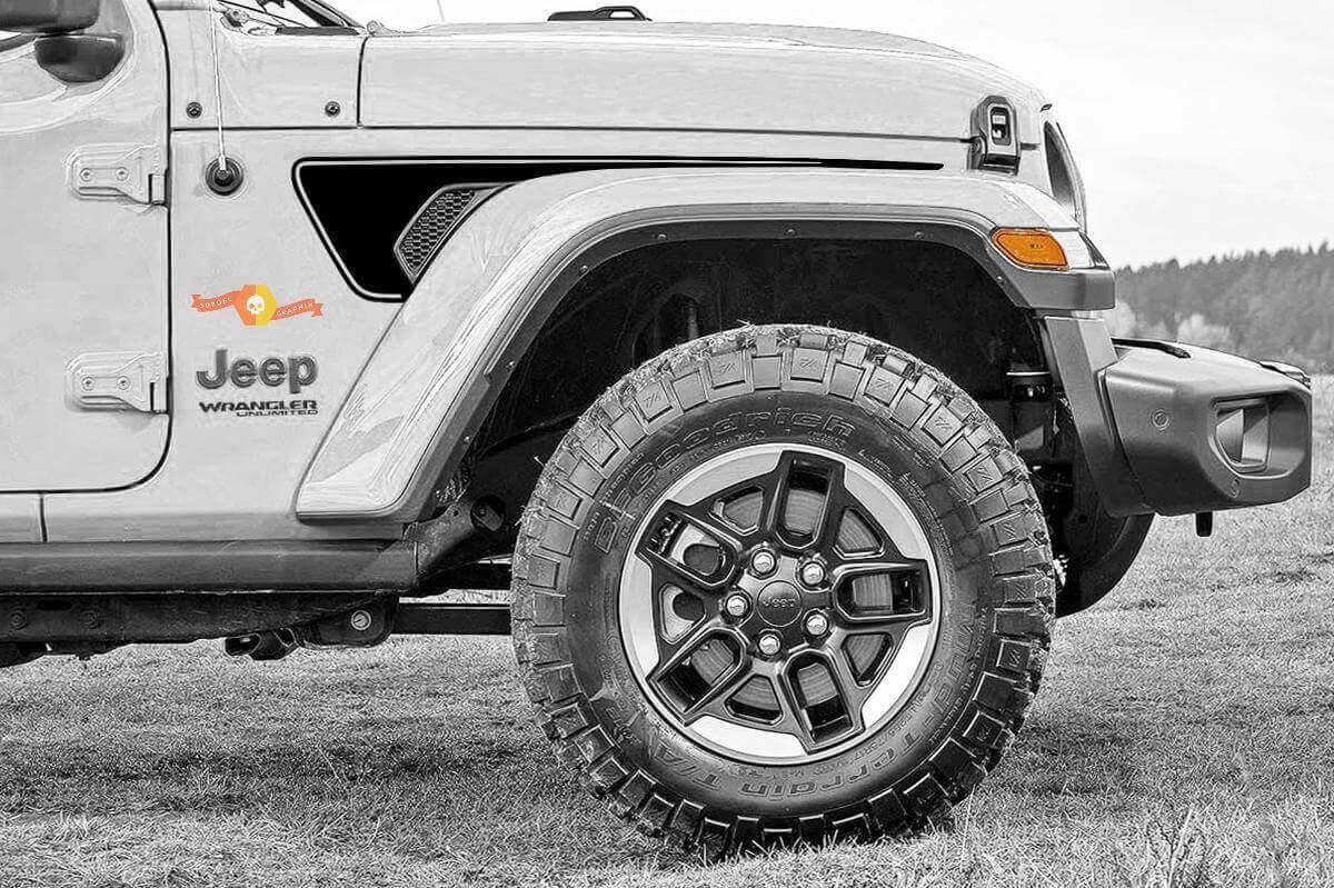Versierde Strepen Vent Spatbord Vinyl Decal Sticker voor Jeep Wrangler