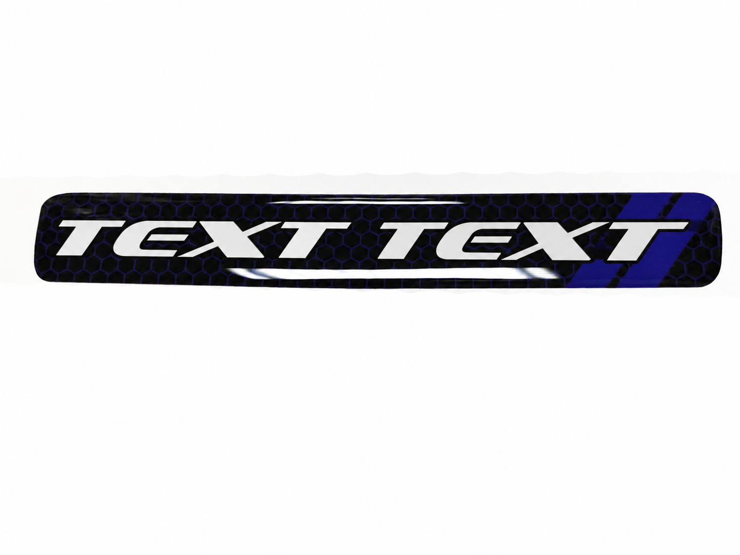 Scat Pack Style TEXT TEXT Deep Blue Honeycomb Domed Strip — Vinylsticker (stuurwiel) voor Dodge Challenger