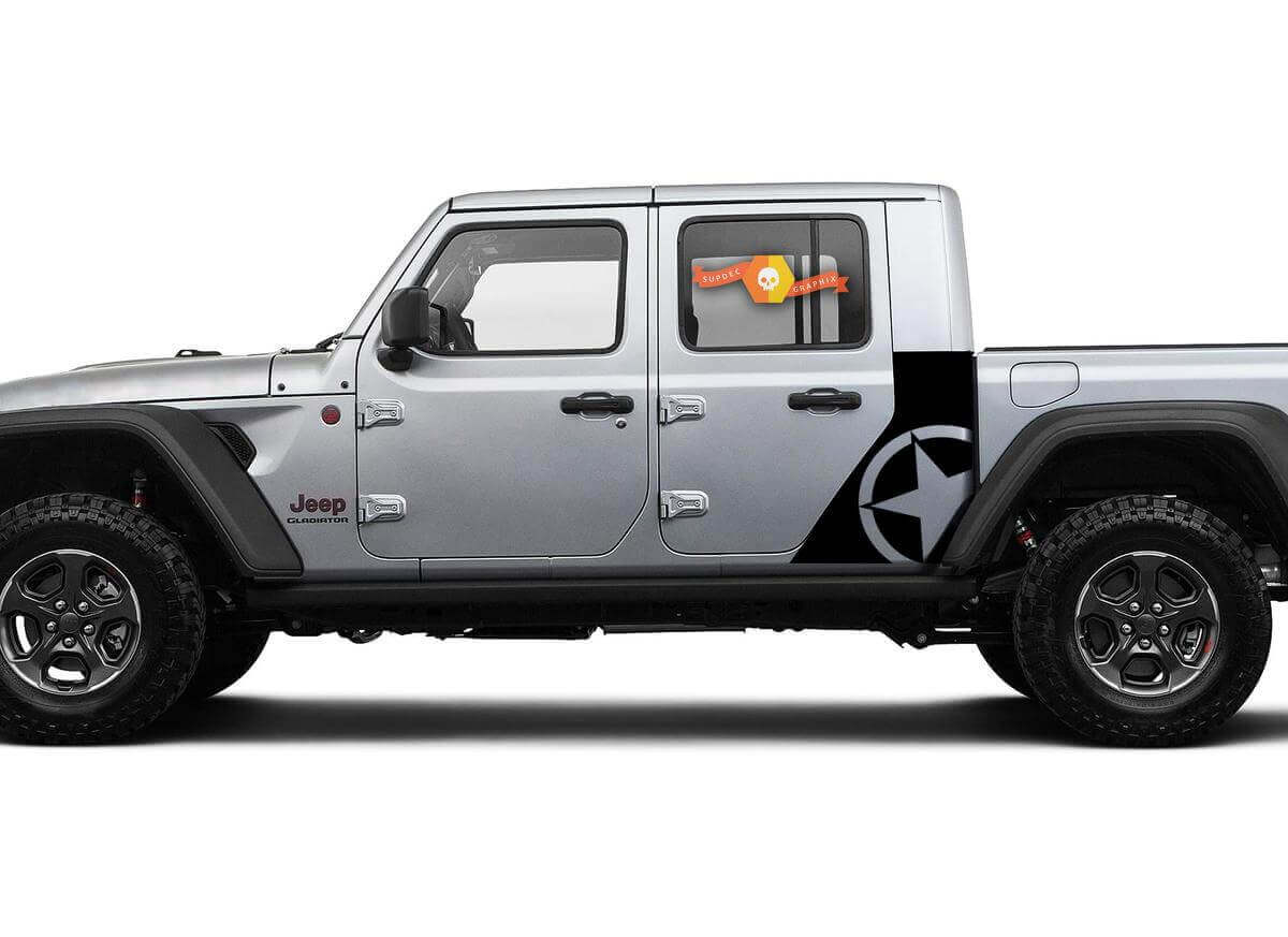 War Star zijvinyl decalset voor Jeep Gladiator JT