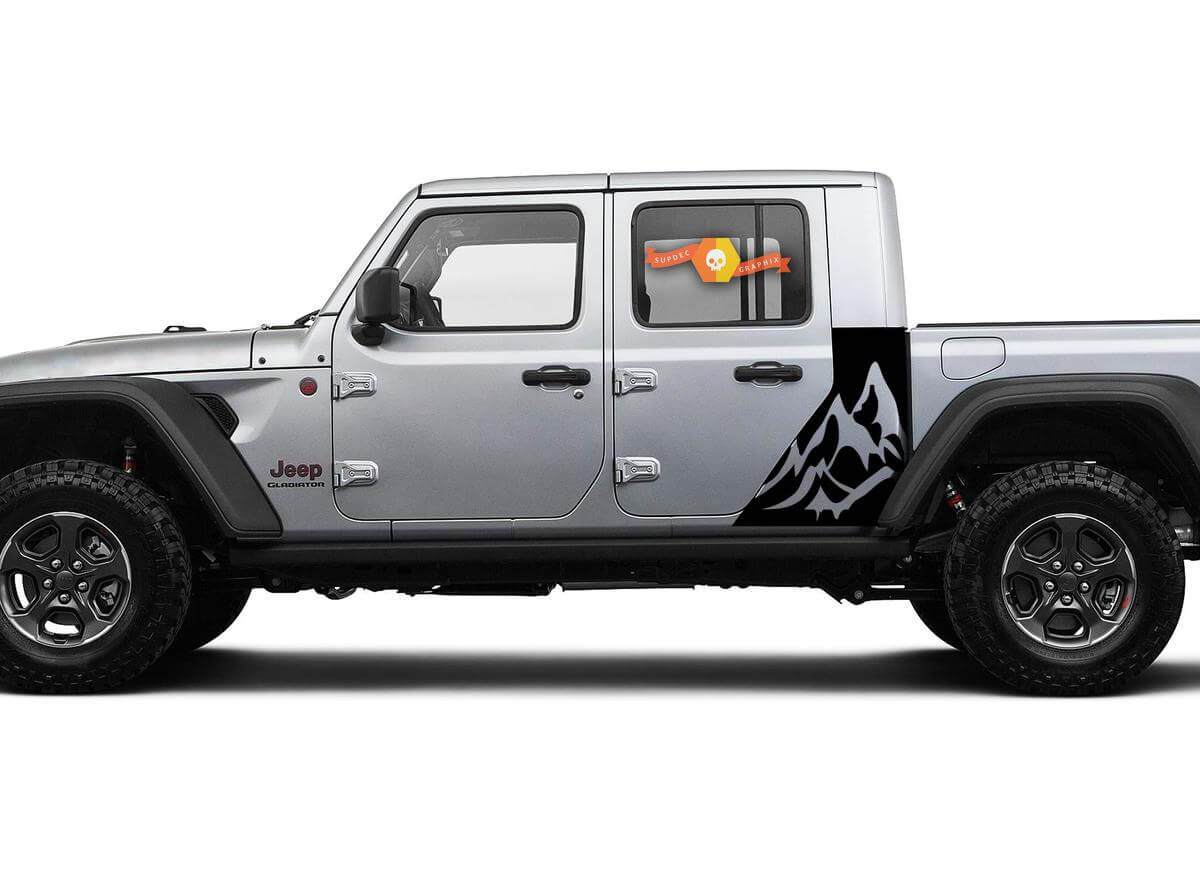 Jeep Gladiator 2 Side Mountains Sticker Sticker Fabrieksstijl Body Vinyl Grafische Strepen Kit 2018-2021
