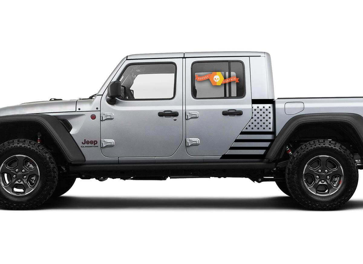 Zijvlag USA Body Vinyl Graphic Kit Decal Sticker voor Jeep Gladiator