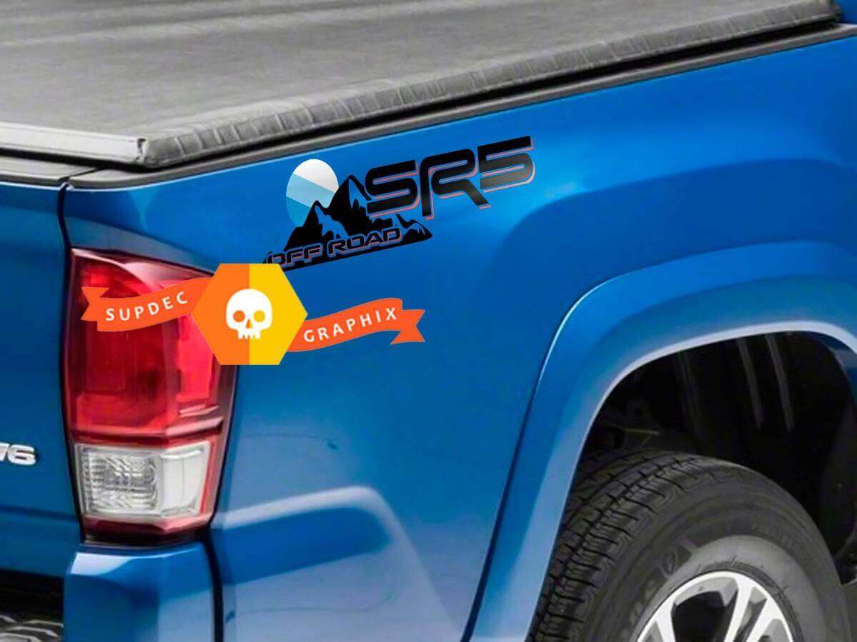 SR5 Off Road Bergzijde Vinyl Decalset voor Toyota Tacoma Tundra