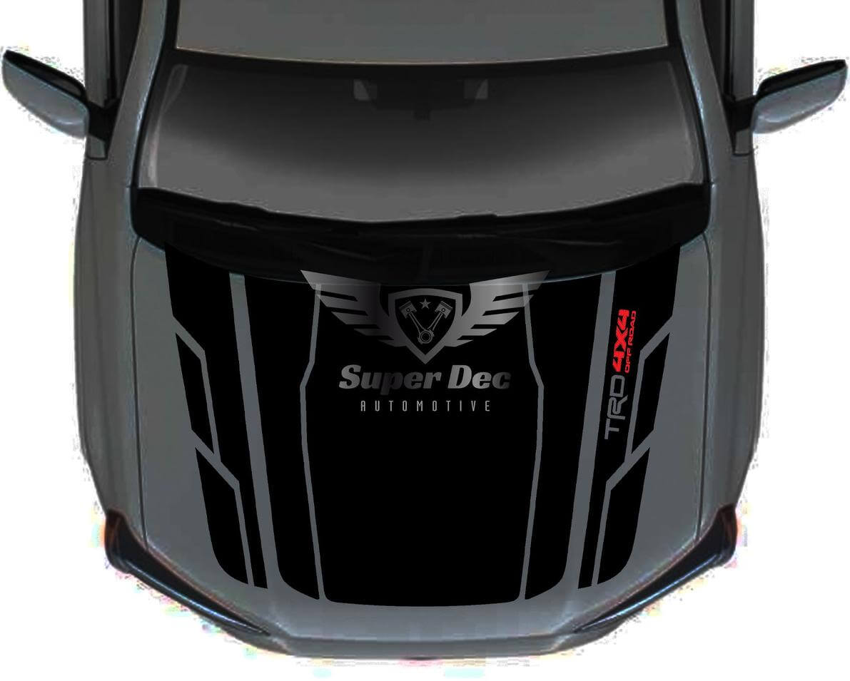 TRD Stijl Motorkap Vinyl Decal Kit voor Toyota 4Runner Gen5 Zonder Scoop