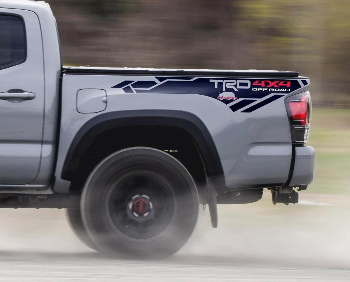 California TRD 4x4 Off Road Binnendeel Vinyl Decal Sticker voor Toyota Tundra 2013-2019