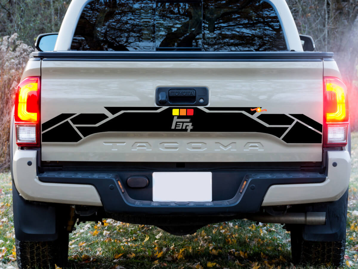 Vintage TEQ achterklep vinylsticker voor Toyota Tacoma 2016-2023