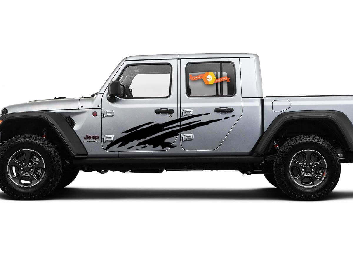 Splash Dirt Zijdeur Vinyl Decal Sticker Grafieken Kit 4 voor Jeep Gladiator JT