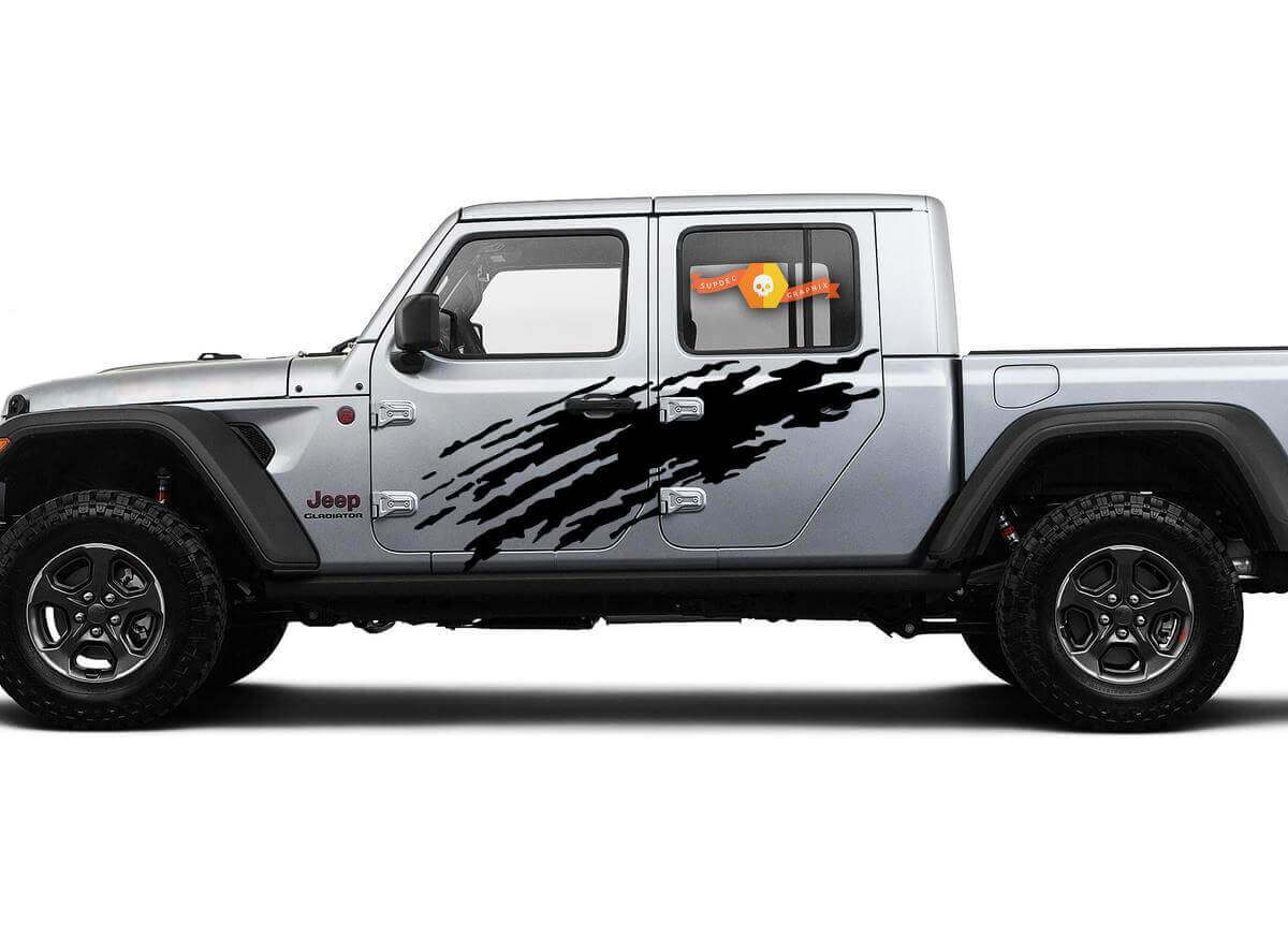 Splash Dirt Zijdeur Vinyl Decal Sticker Grafieken Kit 2 voor Jeep Gladiator JT