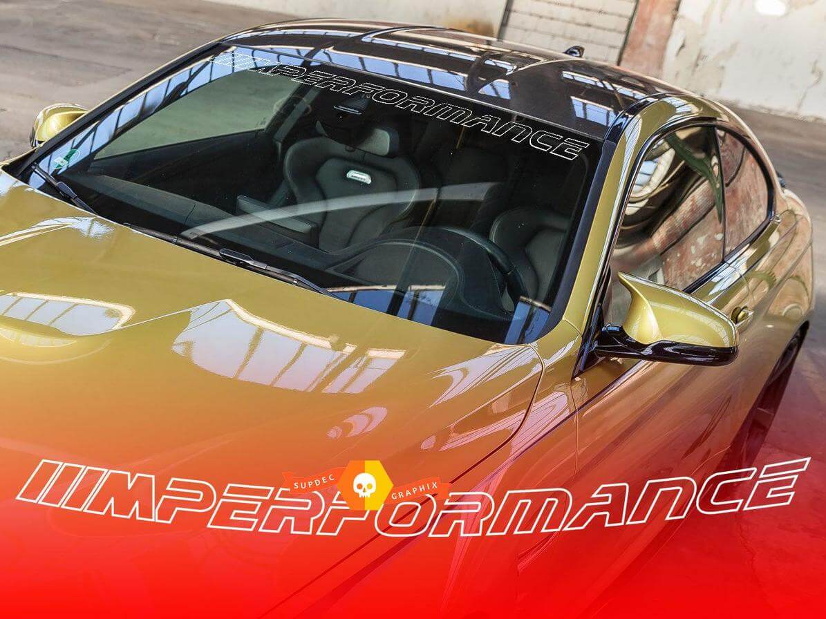 M Performance Omlijning Lettering Voorruit Vinyl Sticker voor BMW