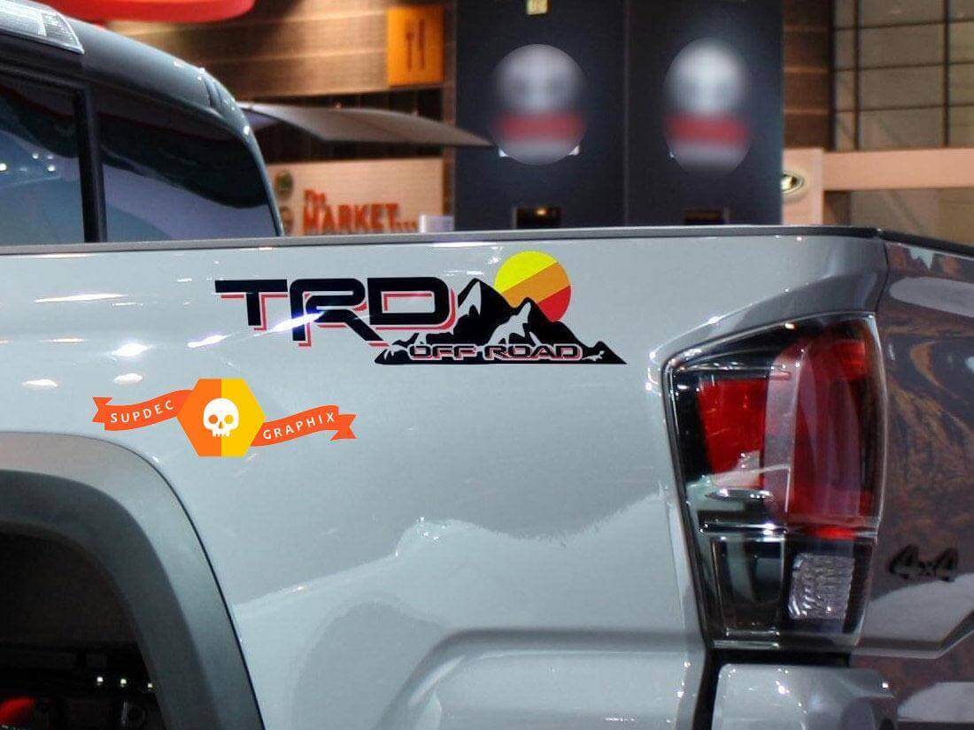 TRD Off Road Stijl Mountain Sunset Zijvinylsticker voor Toyota Tacoma Tundra