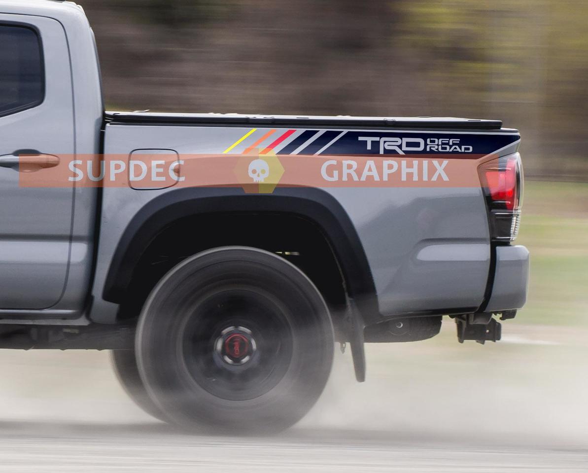 TRD Vintage 4x4 Off Road Sport Limited Side Vinyl Stickers Decal geschikt voor Tacoma 2013-2024 of Tundra 2016-2024

