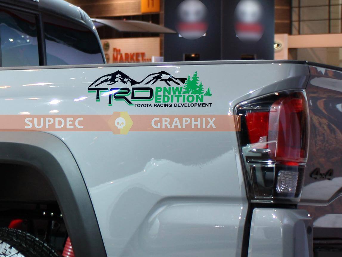 TRD-stijl PNW-editie berg vinyl stickers voor Toyota Tundra Tacoma 4Runner FJ Cruiser