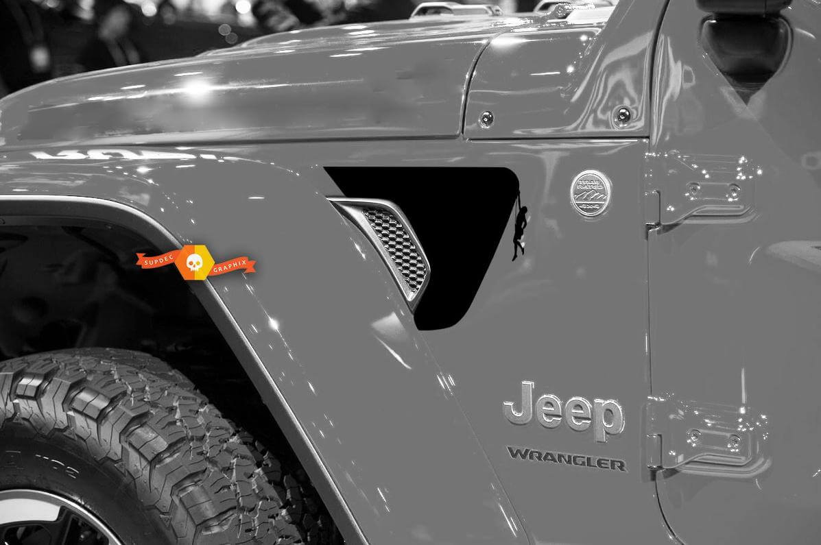 Rock Climber Fender Vent Accent Decal Set voor Jeep Wrangler 2018-2021