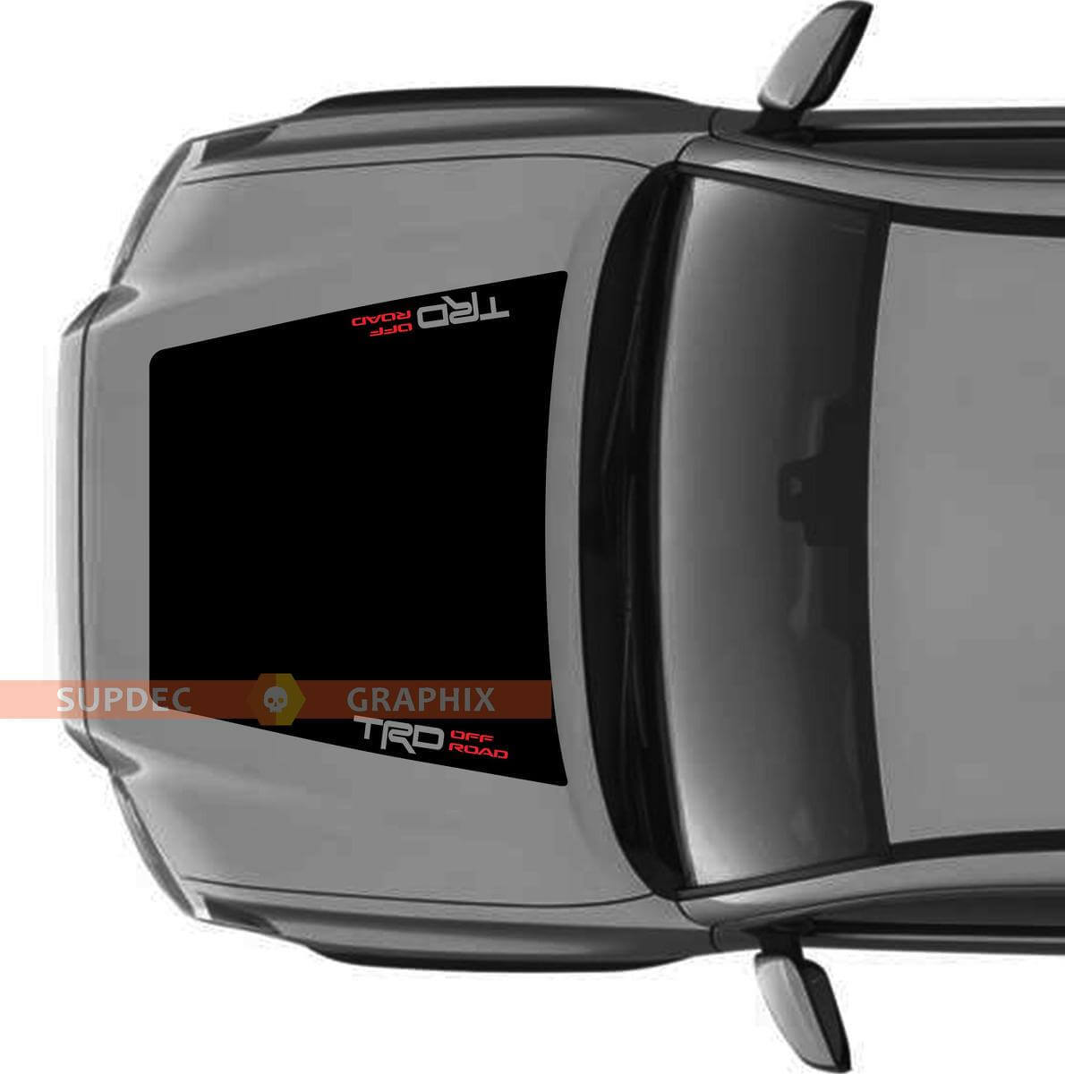 TRD Off Road Motorkap Blackout Vinyl Decal voor Toyota Tacoma 2016-2020