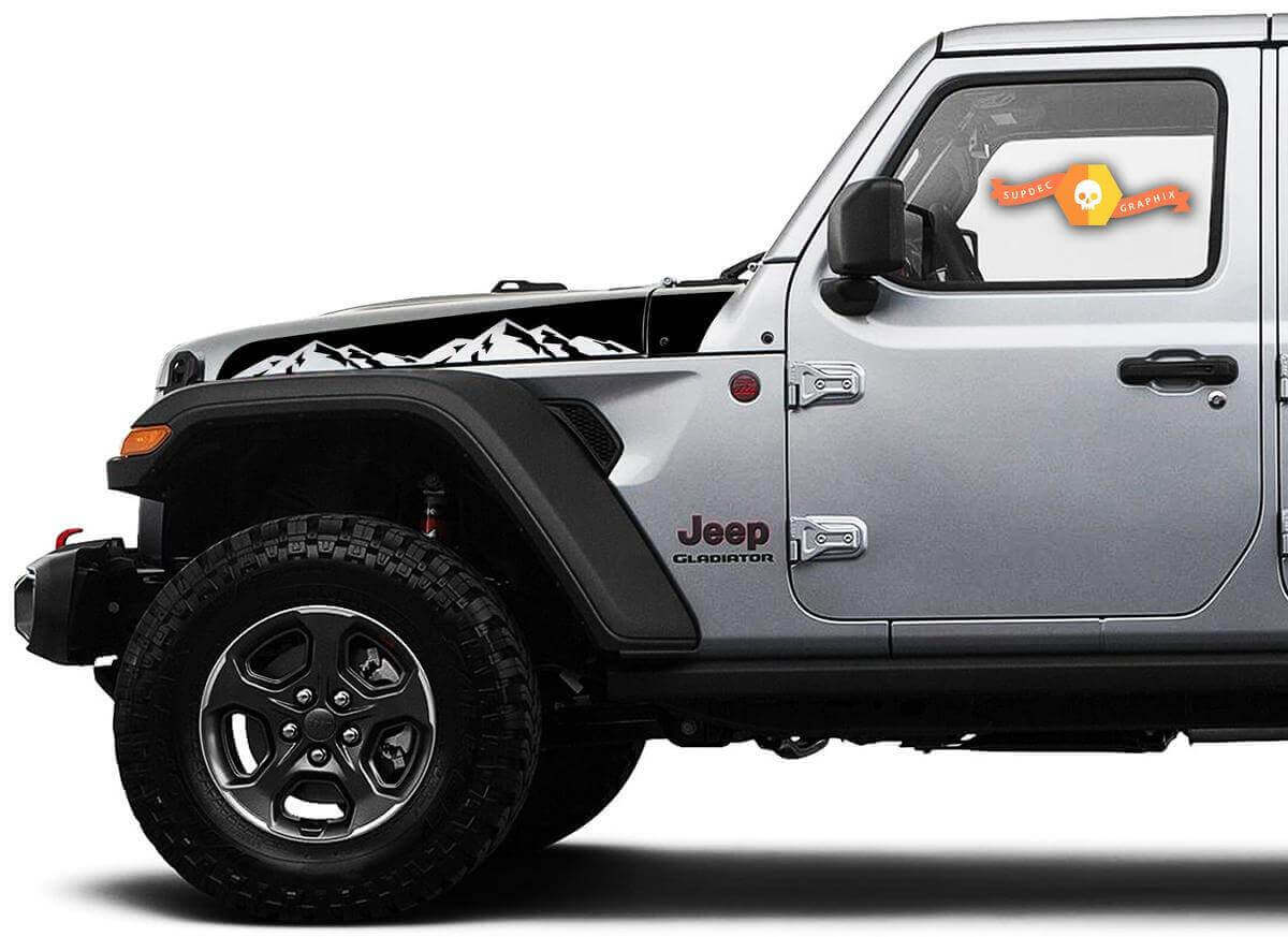 Mountain Hood Stripes Vinyl Sticker Set voor Jeep Wrangler & Gladiator