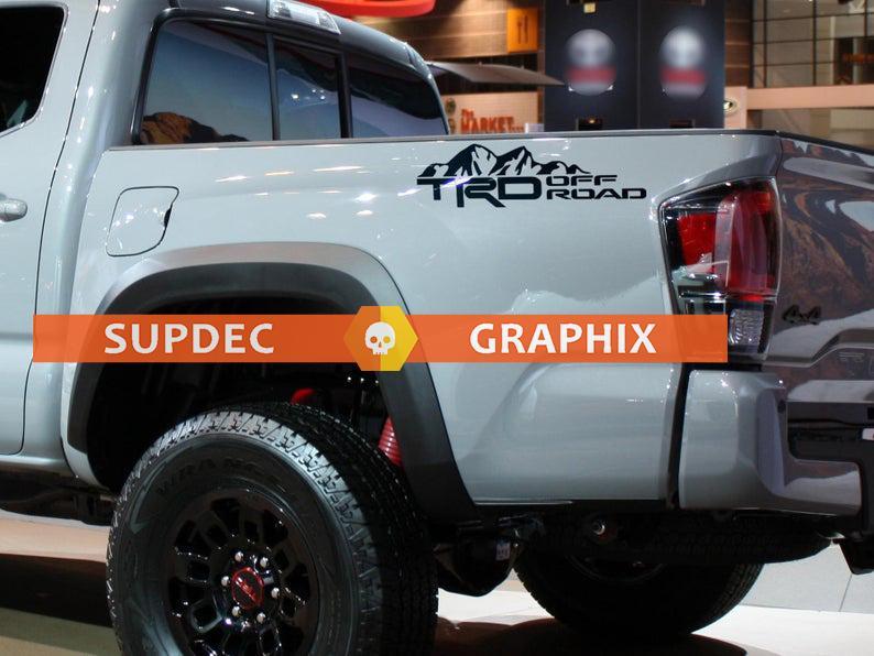 TRD Off Road Mountains Stijl Zijwand Vinyl Decal Sticker voor Toyota Tundra