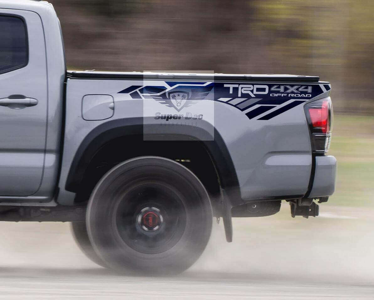 TRD 4x4 Off Road Geometrische Zijvinylstickers voor Toyota Tacoma Tundra