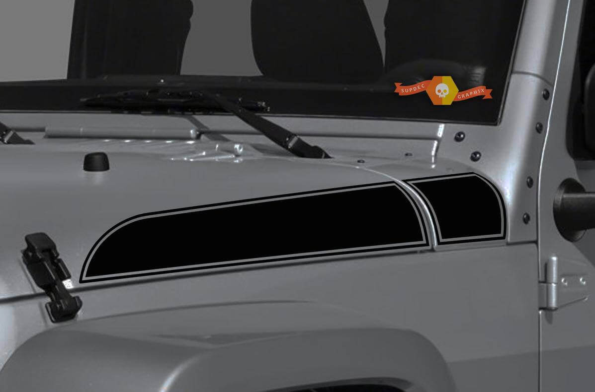 Trim Kapzijde Vinyl Decal Kit voor Jeep Wrangler en Gladiator