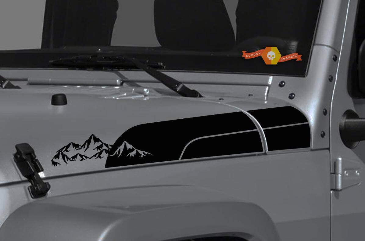Mountains Capote Zijvinyl Decal Kit voor Jeep Wrangler Gladiator