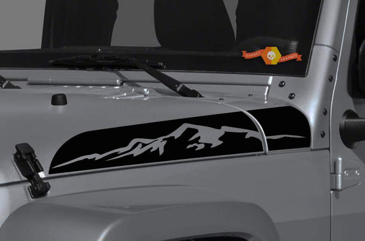 Mountain Range Kap Vinyl Decal Set voor Jeep Wrangler & Gladiator