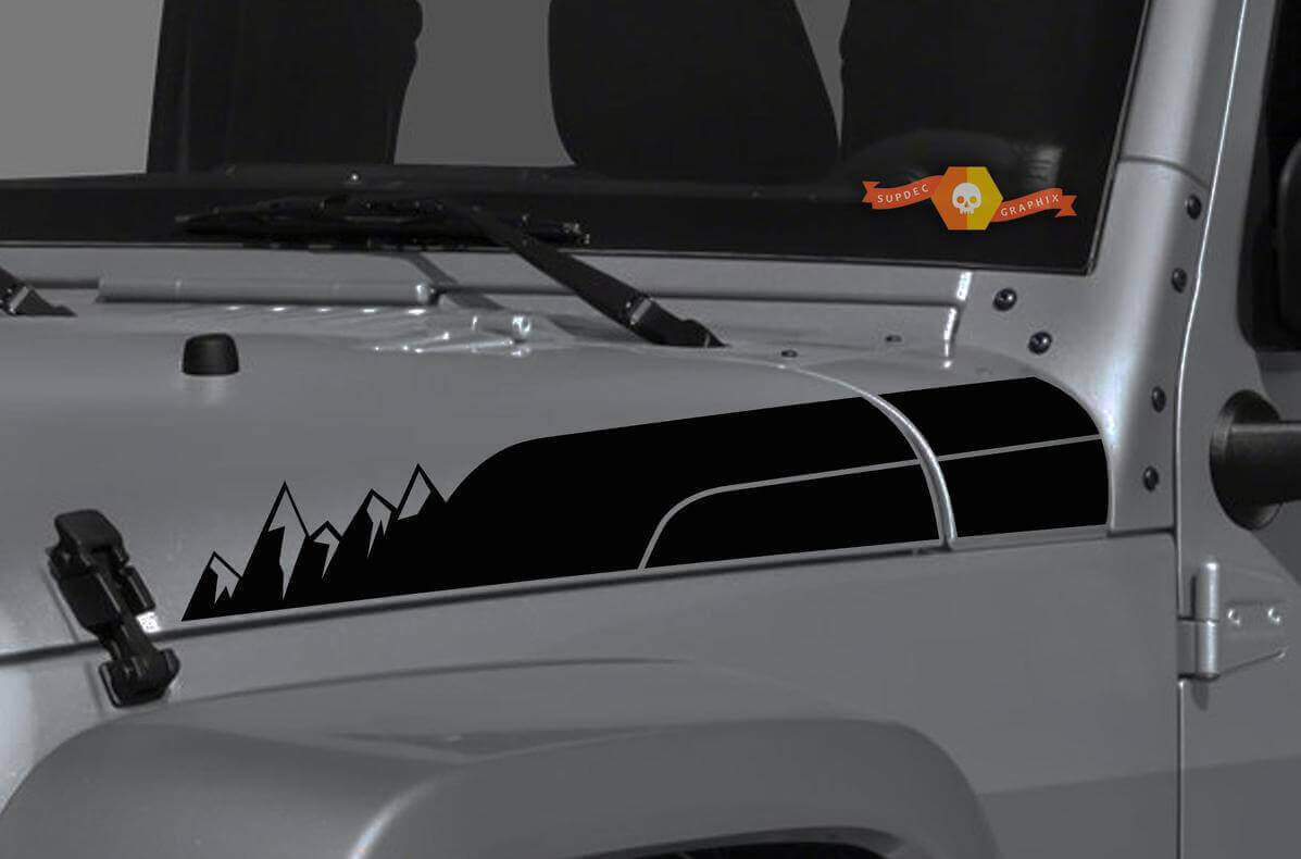 Mountain Hood Vinyl Sticker Decal voor Jeep Wrangler Gladiator Rubicon JT JL JLU