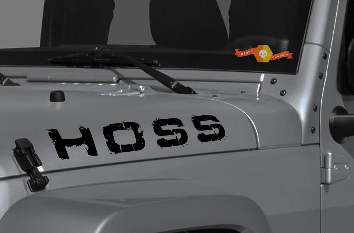 Nieuwe Jeep Wrangler Gladiator JT JL JLU Rubicon aangepaste vernietigd HOOS accessoire Vinyl Sticker Decal Graphic kit voor 2018 2021
