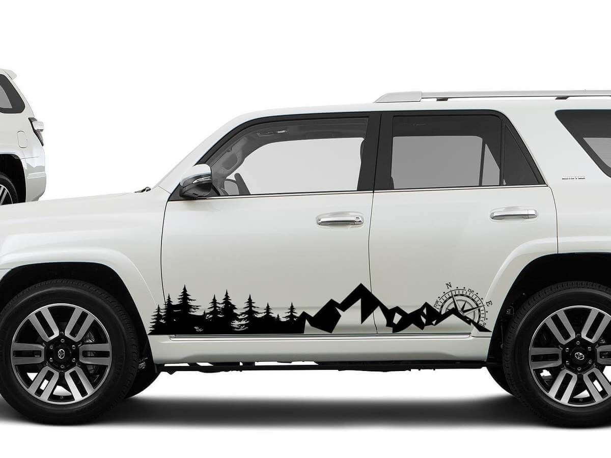 Mountain Forest zijstrepen vinyl decalset voor Toyota 4Runner