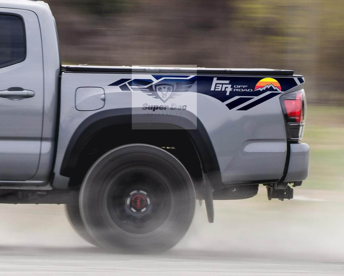 TRD TEQ Vintage stijl zijbed vinyl decal sticker voor Toyota Tacoma 2013-2020