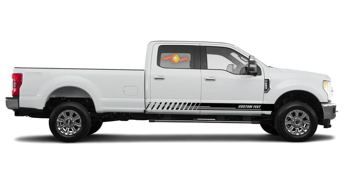 Racing rocker panel strepen vinyl stickers stickers voor Musclecar F-250 2020
