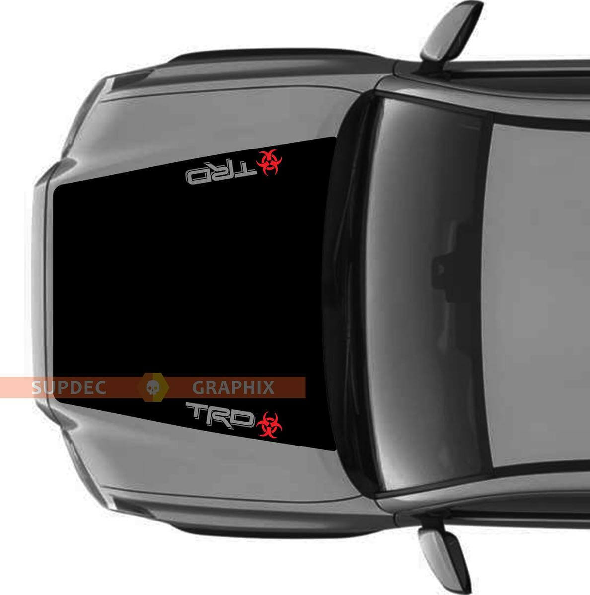 TRD Stijl Biohazard Motorkap Vinyl Decal voor Toyota Tacoma 2016-2020