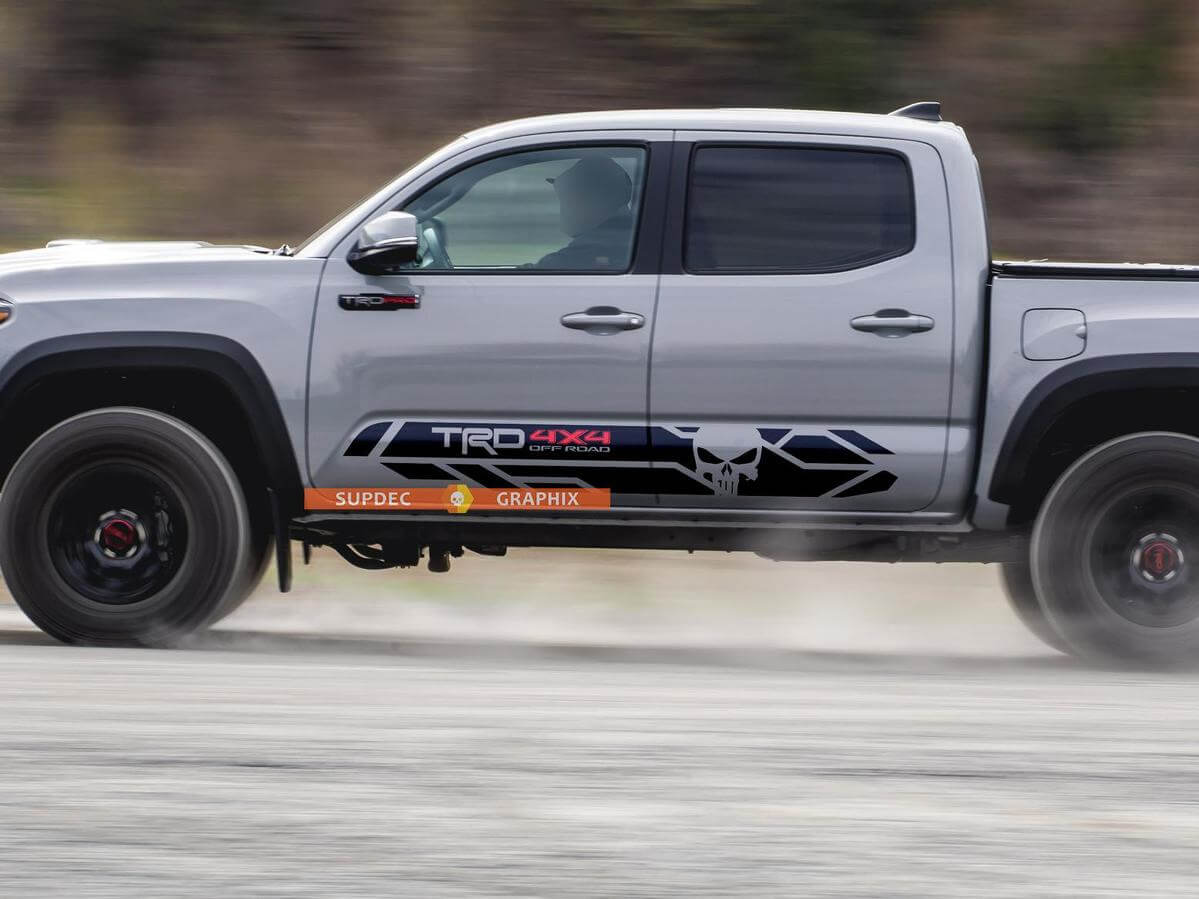 TRD 4x4 Punisher Rocker Panel Vinylsticker voor Toyota Tacoma 2016-2019