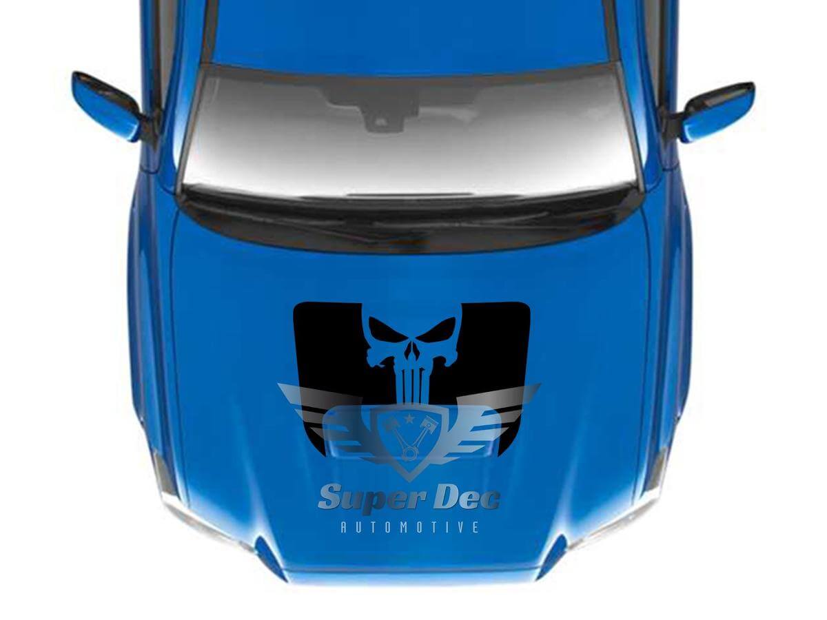Punisher Skull Capuchon Vinyl Decal Sticker voor Toyota Tacoma 2016-2020