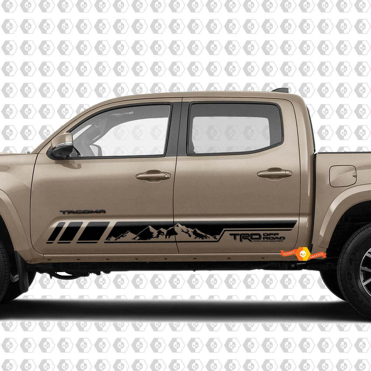 TRD Off Road stijl bergstreep zijvinylsticker voor Toyota Tacoma