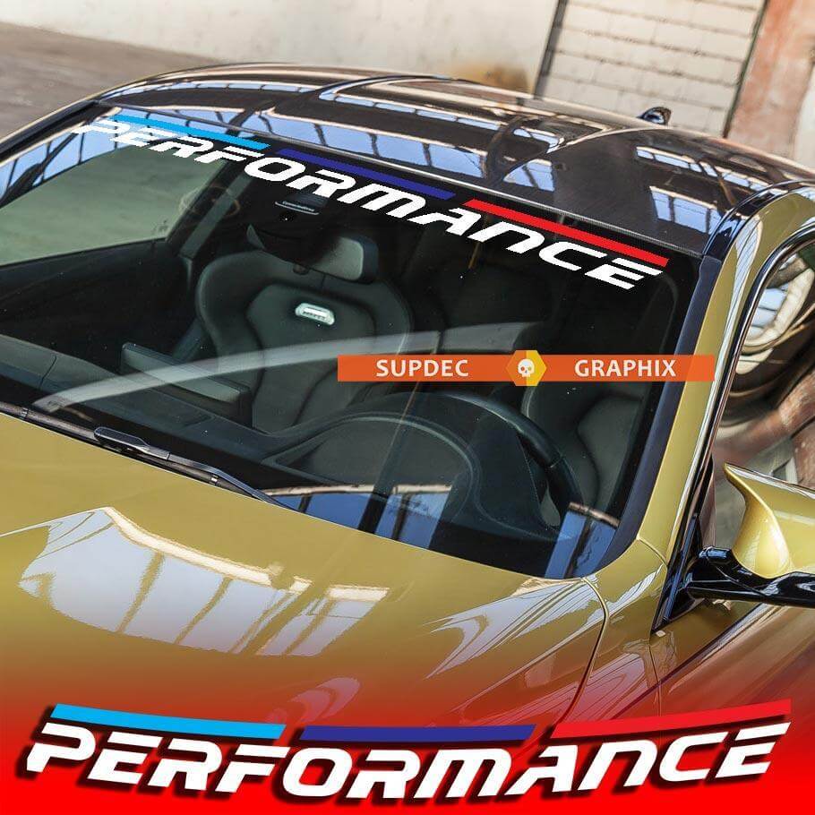 BMW M Performance nieuwe voorruit banner vinyl decal sticker 2