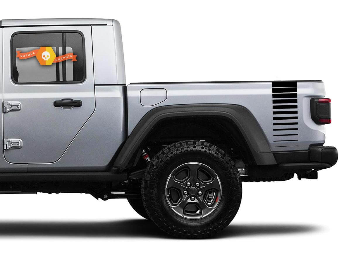 Strepenlijn Vinyl Grafische Decals Sticker Set voor Jeep Gladiator JT